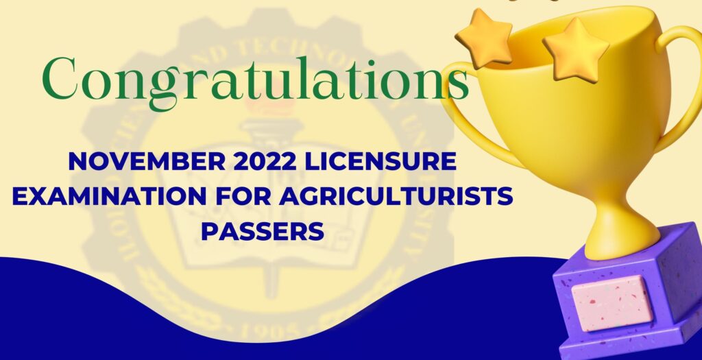 November 2022 Licensure Examination for Agriculturists Passers