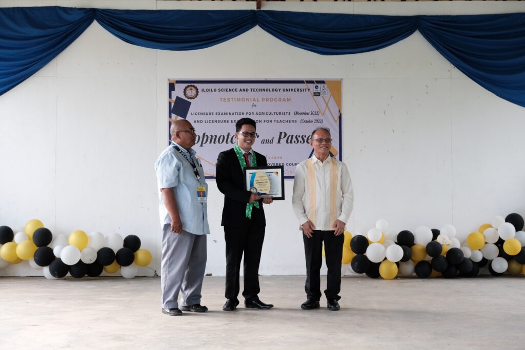ISAT U Leon Campus tendered a testimonial dinner in honor of Jefferson Tadulan Orr, ranked 7th in the Licensure Examination for Agriculturists along with other LEA and LET passers.
