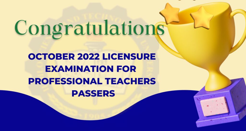 October 2022 Licensure Examination for Professional Teachers Passers