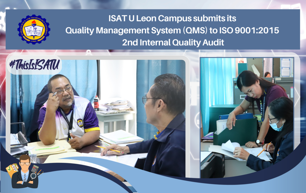 ISAT U Leon Campus submits its Quality Management System (QMS) to ISO 9001:2015 2nd Internal Quality Audit