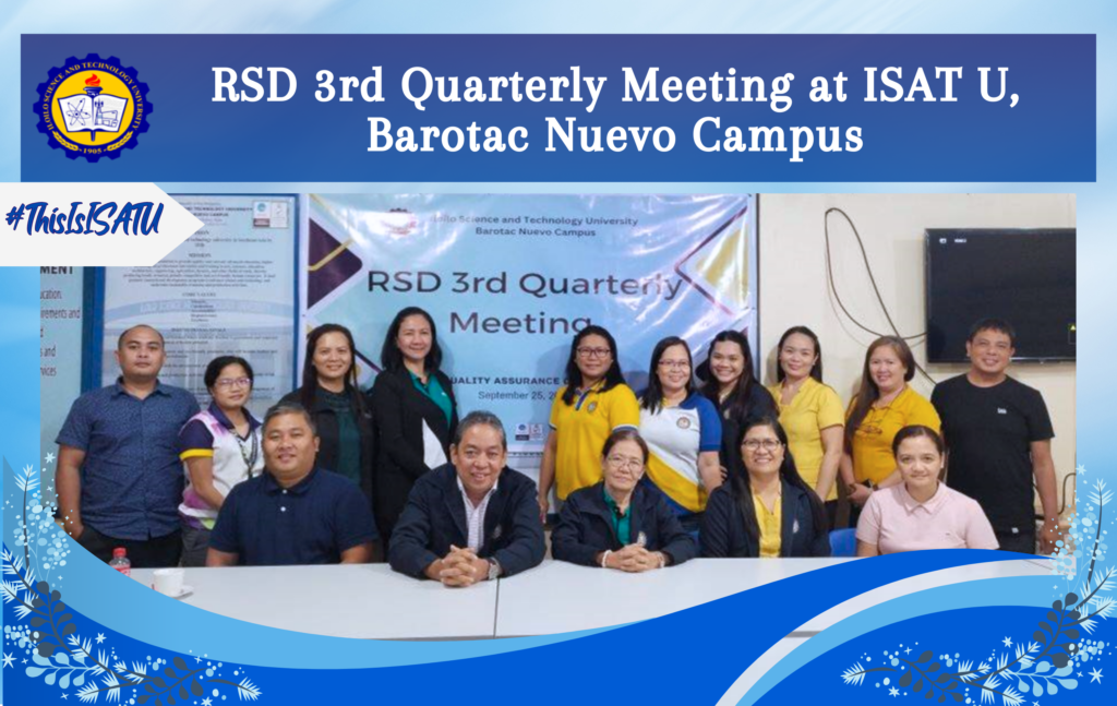 RSD 3rd Quarterly Meeting at ISAT U, Barotac Nuevo Campus