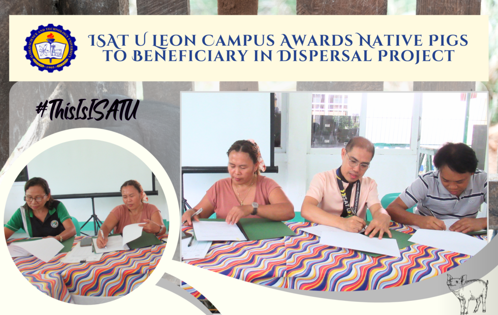 ISAT U Leon Campus Awards Native Pigs to Beneficiary in Dispersal Project