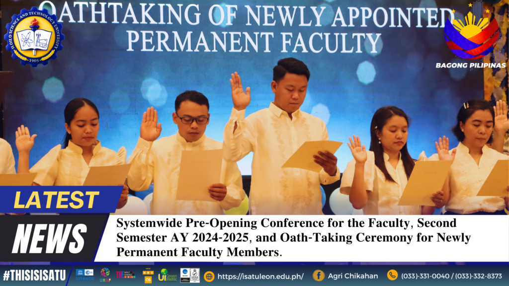 𝐒𝐲𝐬𝐭𝐞𝐦𝐰𝐢𝐝𝐞 𝐏𝐫𝐞-𝐎𝐩𝐞𝐧𝐢𝐧𝐠 𝐂𝐨𝐧𝐟𝐞𝐫𝐞𝐧𝐜𝐞 𝐟𝐨𝐫 𝐭𝐡𝐞 𝐅𝐚𝐜𝐮𝐥𝐭𝐲, 𝐒𝐞𝐜𝐨𝐧𝐝 𝐒𝐞𝐦𝐞𝐬𝐭𝐞𝐫 𝐀𝐘 𝟐𝟎𝟐𝟒-𝟐𝟎𝟐𝟓, 𝐚𝐧𝐝 𝐎𝐚𝐭𝐡-𝐓𝐚𝐤𝐢𝐧𝐠 𝐂𝐞𝐫𝐞𝐦𝐨𝐧𝐲 𝐟𝐨𝐫 𝐍𝐞𝐰𝐥𝐲 𝐏𝐞𝐫𝐦𝐚𝐧𝐞𝐧𝐭 𝐅𝐚𝐜𝐮𝐥𝐭𝐲 𝐌𝐞𝐦𝐛𝐞𝐫𝐬 𝐒𝐲𝐬𝐭𝐞𝐦𝐰𝐢𝐝𝐞 𝐏𝐫𝐞-𝐎𝐩𝐞𝐧𝐢𝐧𝐠 𝐂𝐨𝐧𝐟𝐞𝐫𝐞𝐧𝐜𝐞 𝐟𝐨𝐫 𝐭𝐡𝐞 𝐅𝐚𝐜𝐮𝐥𝐭𝐲, 𝐒𝐞𝐜𝐨𝐧𝐝 𝐒𝐞𝐦𝐞𝐬𝐭𝐞𝐫 𝐀𝐘 𝟐𝟎𝟐𝟒-𝟐𝟎𝟐𝟓, 𝐚𝐧𝐝 𝐎𝐚𝐭𝐡-𝐓𝐚𝐤𝐢𝐧𝐠 𝐂𝐞𝐫𝐞𝐦𝐨𝐧𝐲 𝐟𝐨𝐫 𝐍𝐞𝐰𝐥𝐲 𝐏𝐞𝐫𝐦𝐚𝐧𝐞𝐧𝐭 𝐅𝐚𝐜𝐮𝐥𝐭𝐲 𝐌𝐞𝐦𝐛𝐞𝐫𝐬