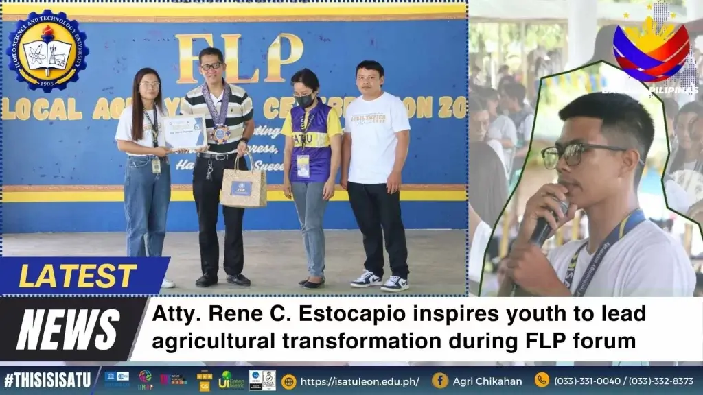 Atty. Rene C. Estocapio inspires youth to lead agricultural transformation during FLP forum Atty. Rene C. Estocapio inspires youth to lead agricultural transformation during FLP forum