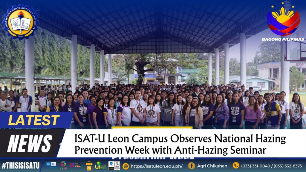 ISAT-U Leon Campus Observes National Hazing Prevention Week with Anti-Hazing Seminar