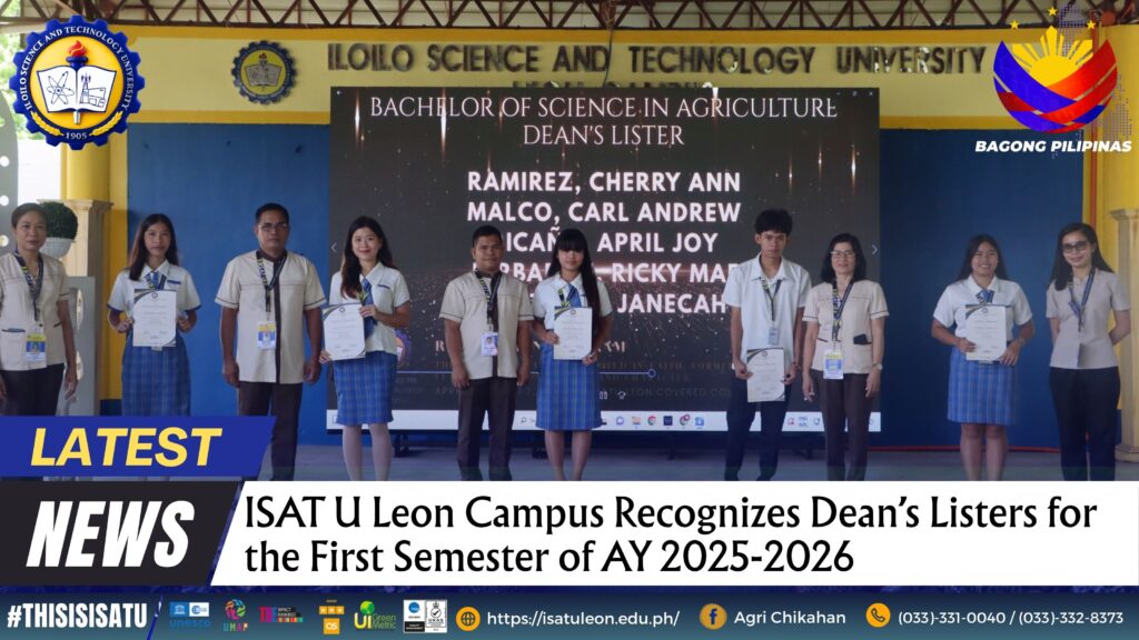 ISAT U Leon Campus Recognizes Dean’s Listers for the First Semester of AY 2025-2026