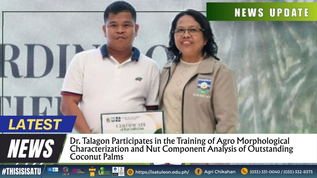 Dr. Talagon Participates in the Training of Agro Morphological Characterization and Nut Component Analysis of Outstanding Coconut Palms