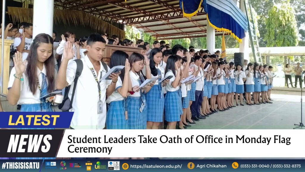 Student Leaders Take Oath of Office in Monday Flag Ceremony